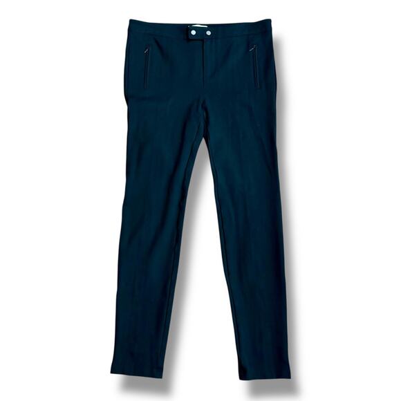 Vince Size 8 Black Ponte Knit Ankle Pants Stretch Career Packable - Picture 1 of 5